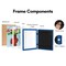 Americanflat 10x12.5 Kids Art Frame - Set of 2 - 8.5x11 with Mat or 10x12.5 without Mat - Kids Artwork Frame - Magnetic Frame Closure - Shatter Resistant Glass - Hanging Hardware